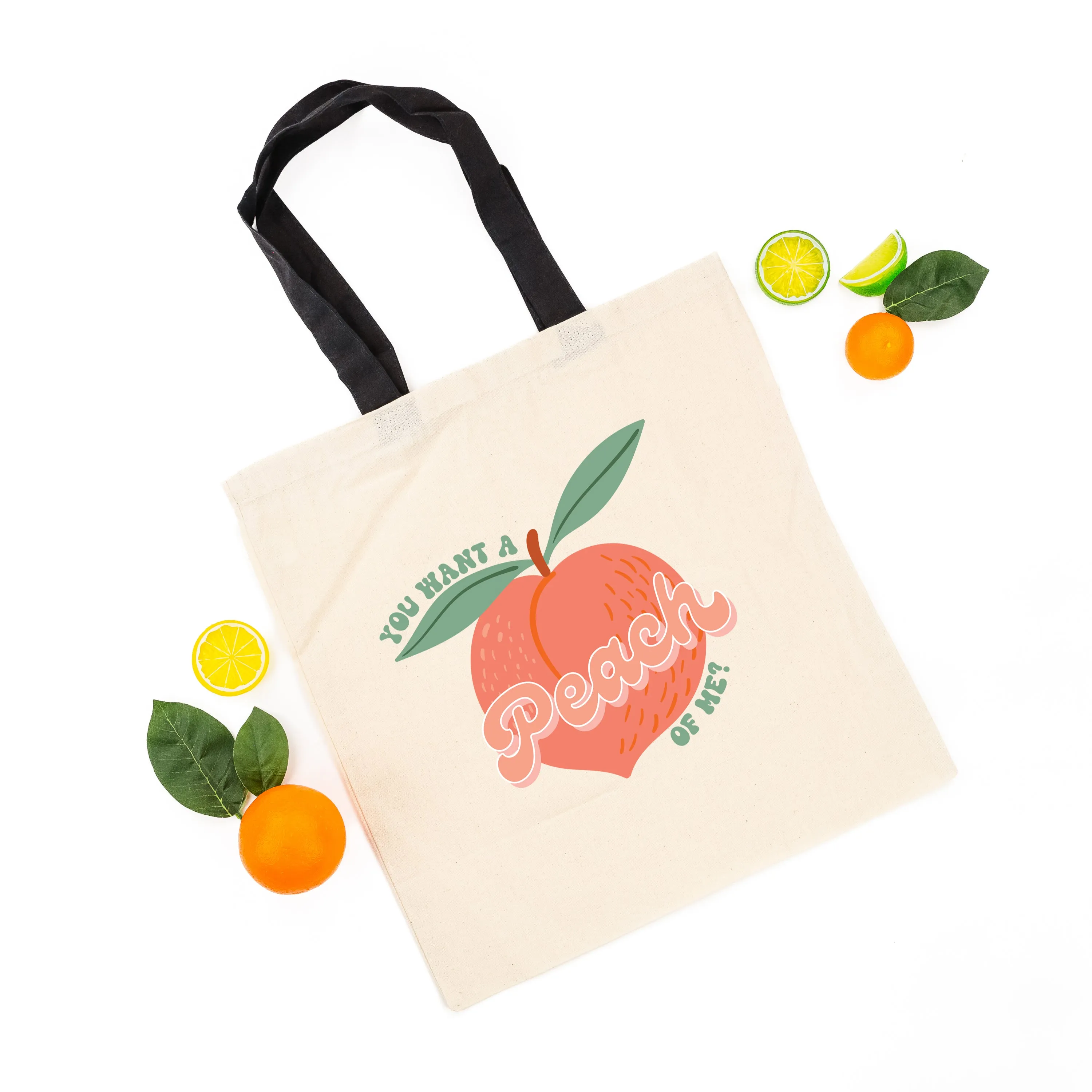 FRUIT TOTE - Choose Your Design and Handle Color