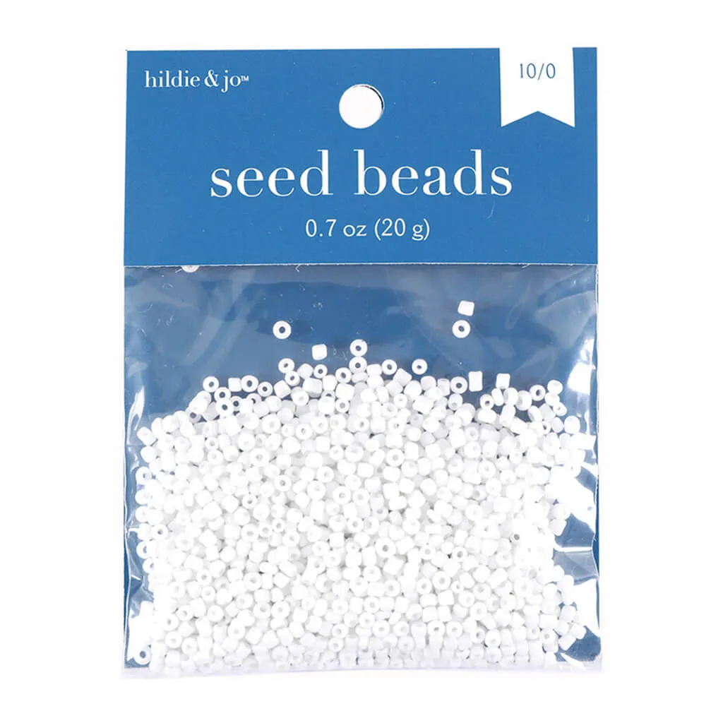 Glass Seed Beads-Opaque White