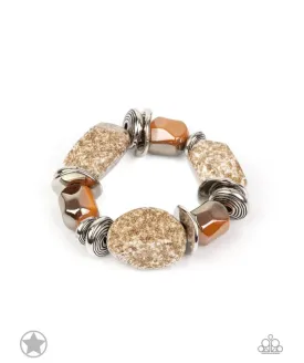 Glaze of Glory - Peach Bracelet - Paparazzi Accessories