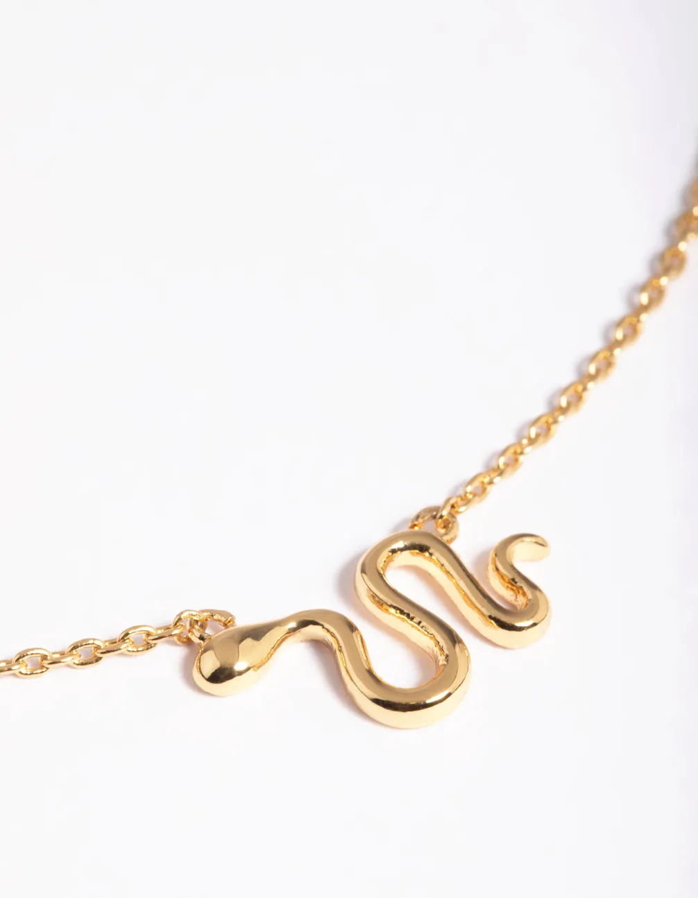 Gold Plated Snake Necklace