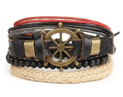 Handmade High-Quality Evil Eye Wrap Bracelets Protective Luck Symbolic Leather Layered Bracelet Wristbands