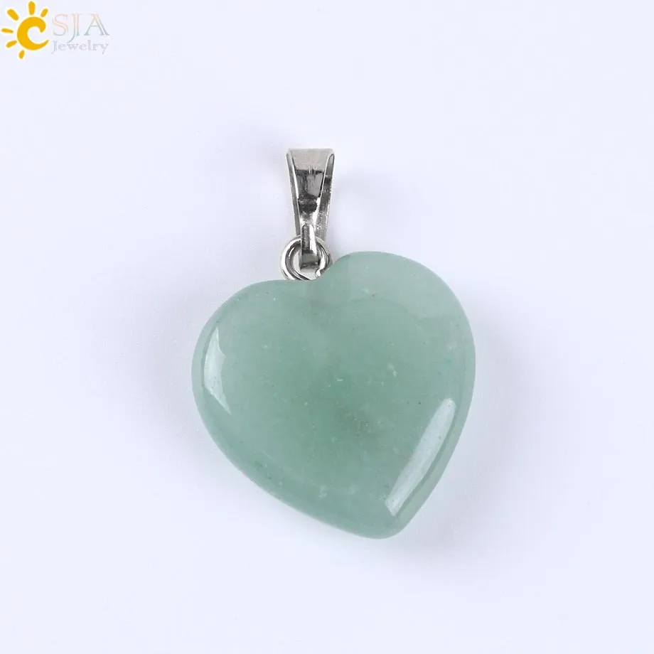 Heart Shaped Natural Stone Necklaces