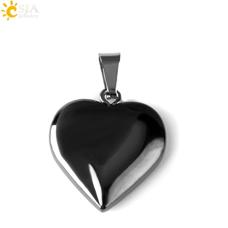 Heart Shaped Natural Stone Necklaces