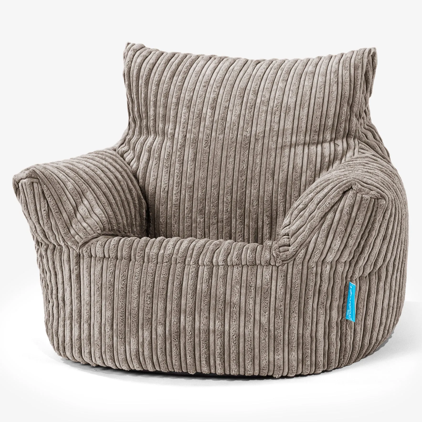 Kids Armchair Bean Bag for Toddlers 1-3 yr - Cord Dovetail Grey