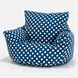 Kids Armchair Bean Bag for Toddlers 1-3 yr - Print Blue Spot