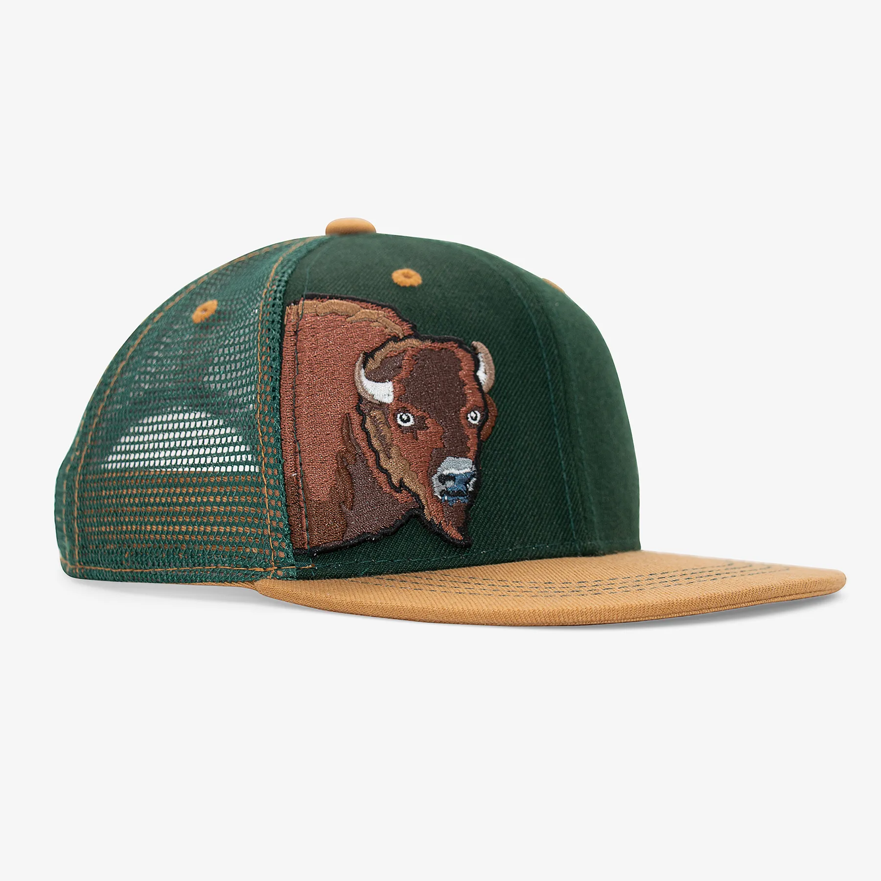 Kids Bison Flatbill Snapback Hat