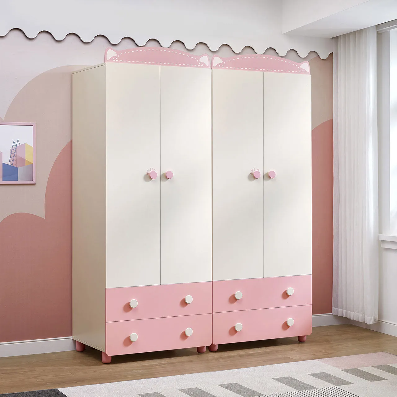 Kitty Cat Pink Wardrobe