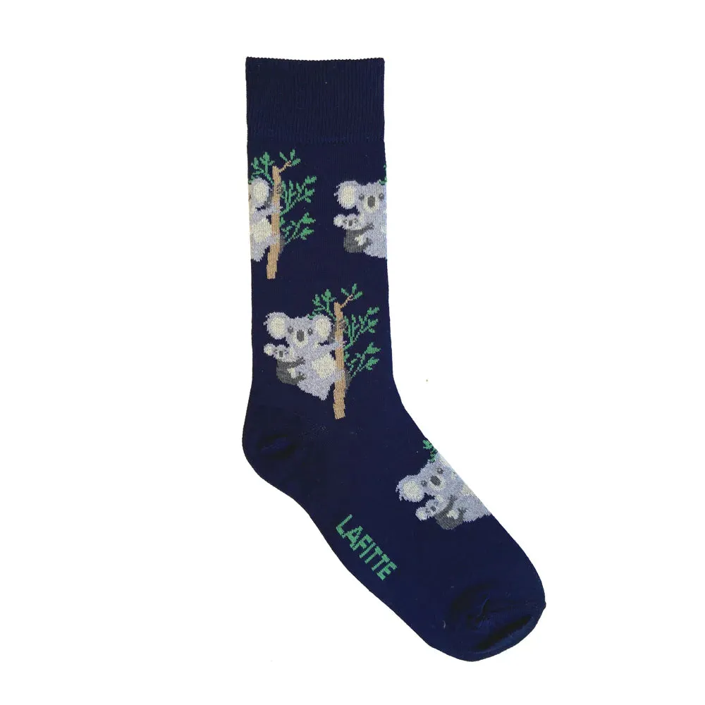 Koala Bamboo Crew Socks in Navy - Aussie Made