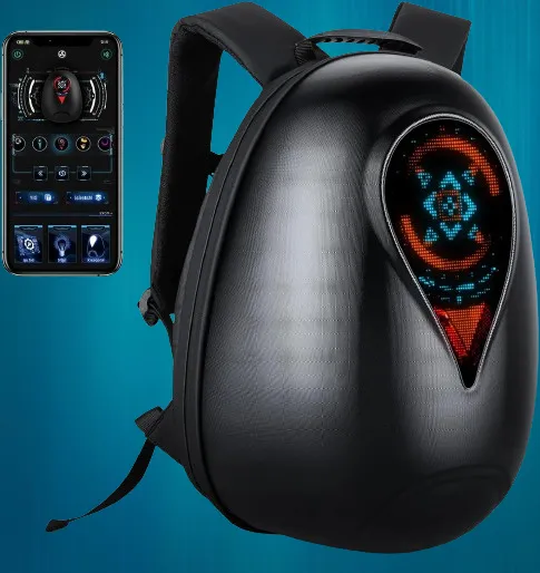 LED Smart Screen Fun Motorcycle Backpack