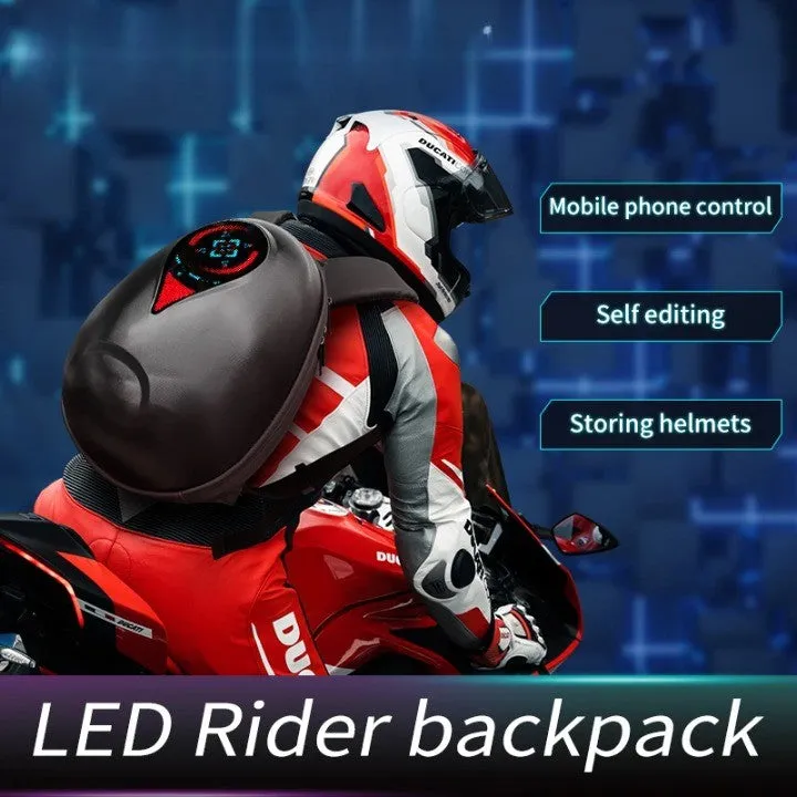 LED Smart Screen Fun Motorcycle Backpack