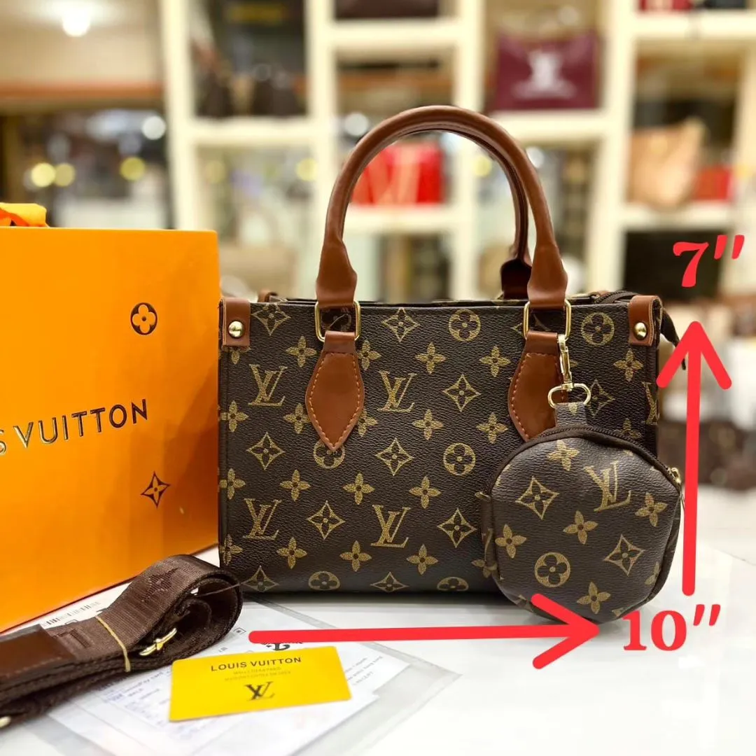 LOUIS VUITTON On The Go P.M Women's Handbag (Brown Small Logo)