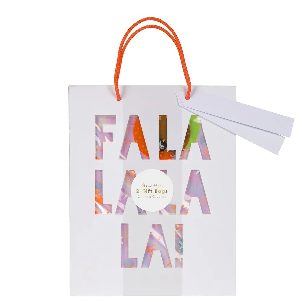 Meri Meri Fa La La Shaker Medium Gift Bags (set of 2)