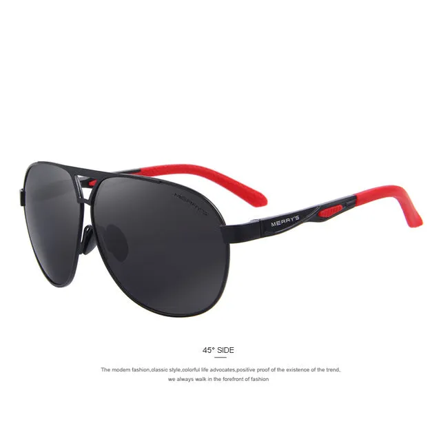 MERRY'S Men Classic Brand Sunglasses HD Polarized Aluminum