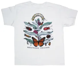 Milkweed Village Youth White T-shirt with Maine Audubon Logo