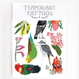 Missy Minzy Australiana Birds & Flora Temporary Tattoos