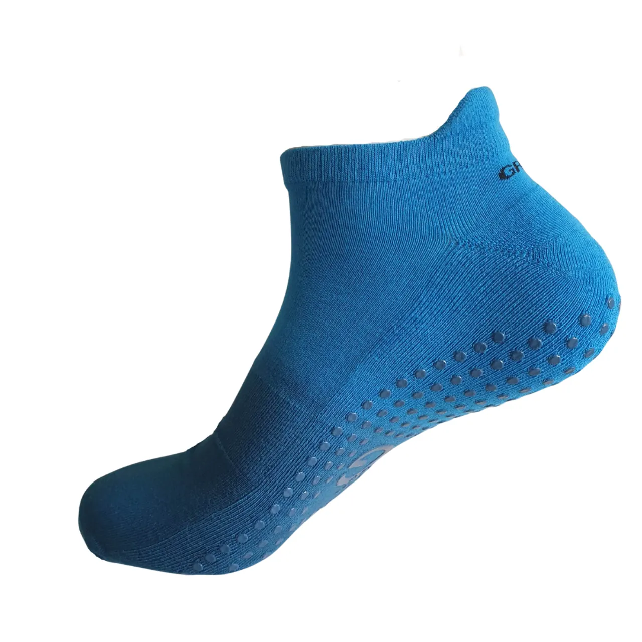 Non Slip Ankle Socks in Blue Dip Dye