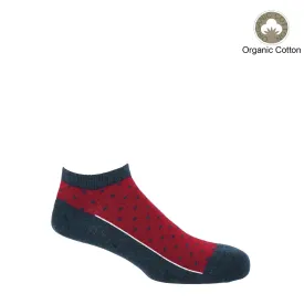 Polka Men's Organic Trainer Socks - Denim