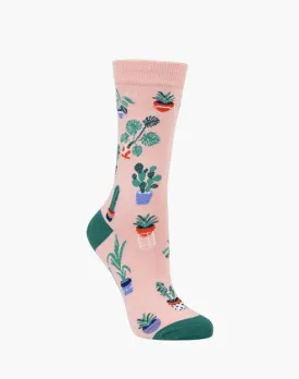 Pot Plants Women's Bamboo Crew Socks