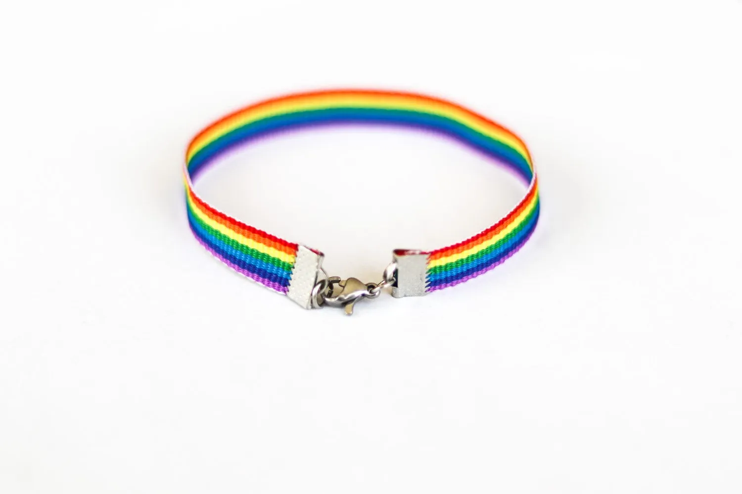 Pride bracelet, rainbow flag strap bracelet, LGBT gift wrapped