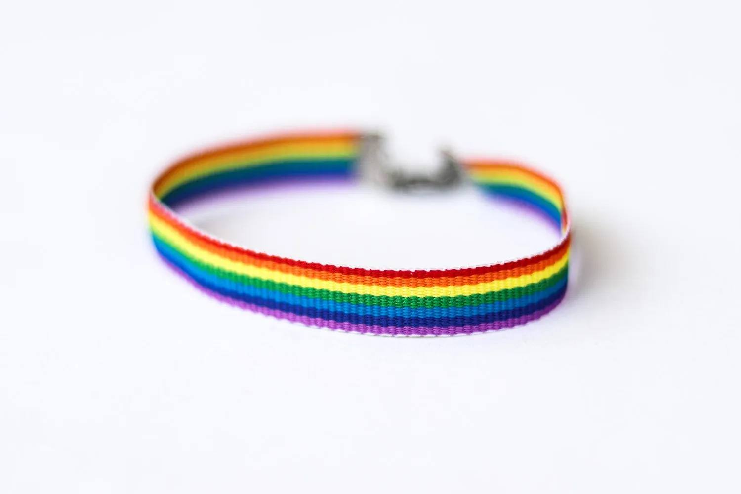 Pride bracelet, rainbow flag strap bracelet, LGBT gift wrapped