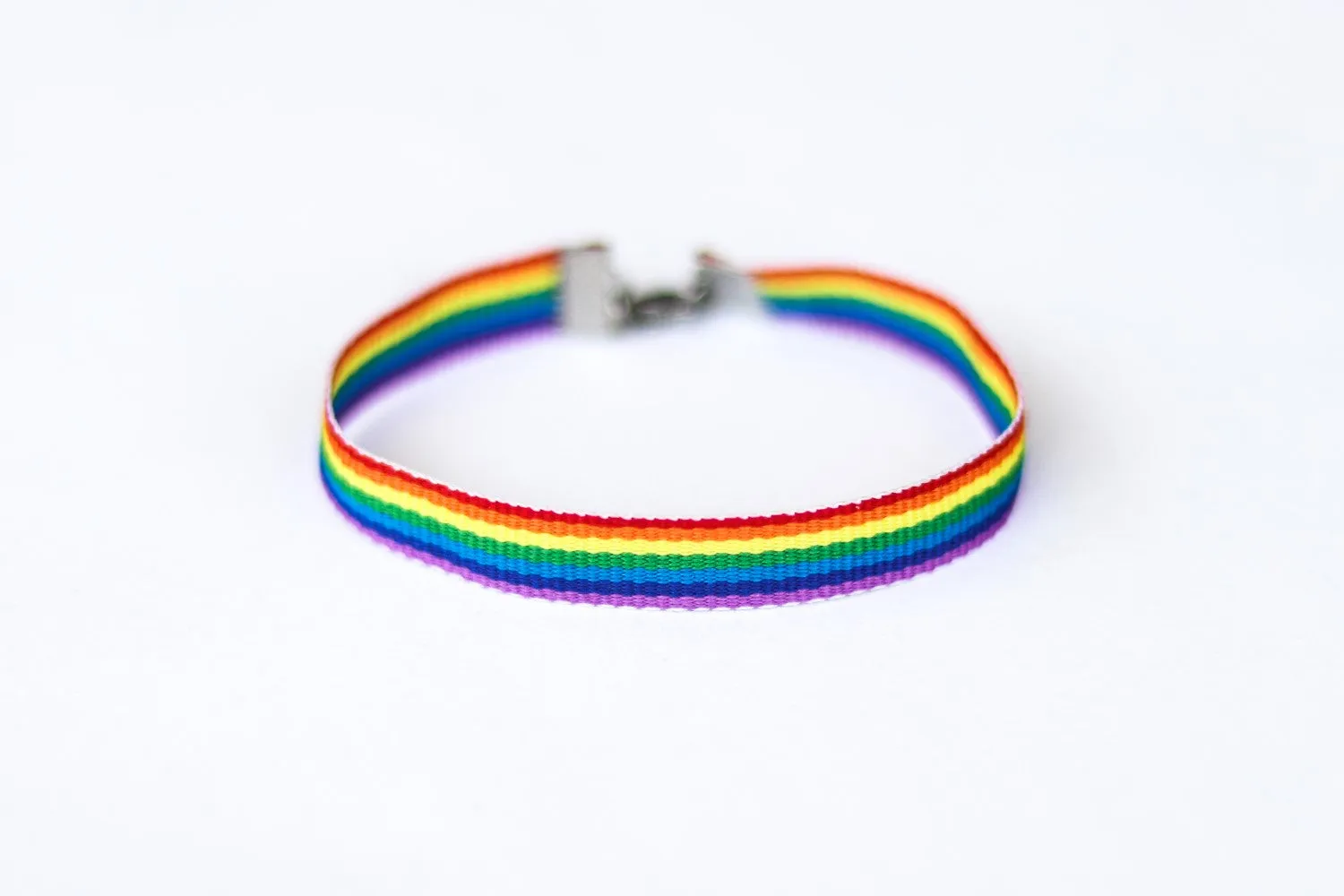 Pride bracelet, rainbow flag strap bracelet, LGBT gift wrapped