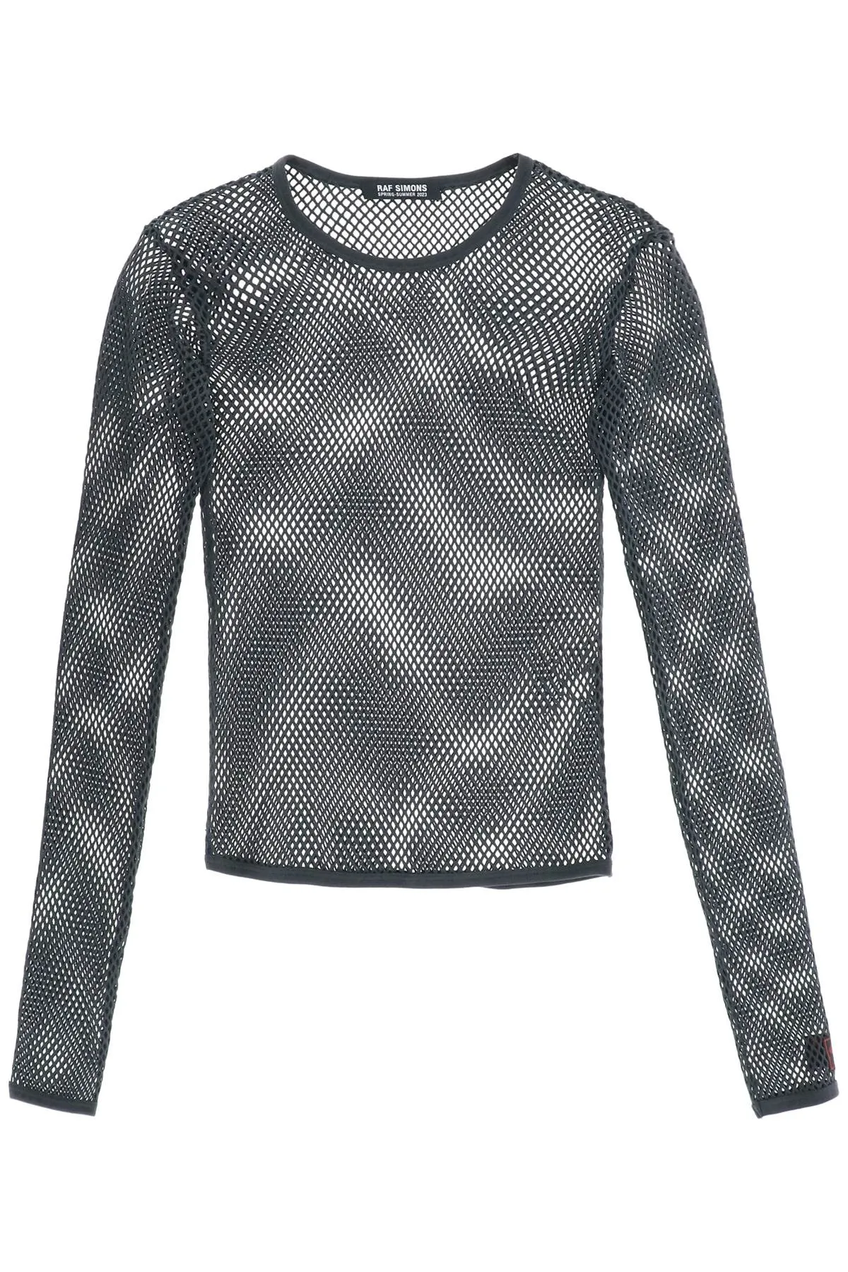 Raf simons long sleeve fishnet knit t-shirt