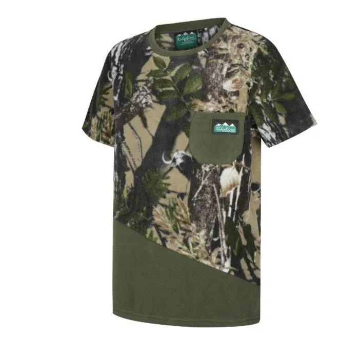 Ridgeline Kids Spliced Tee - Buffalo Camo/Field Olive