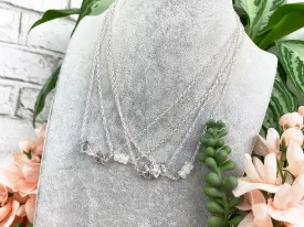 Silver Pakimer or Moonstone Necklace