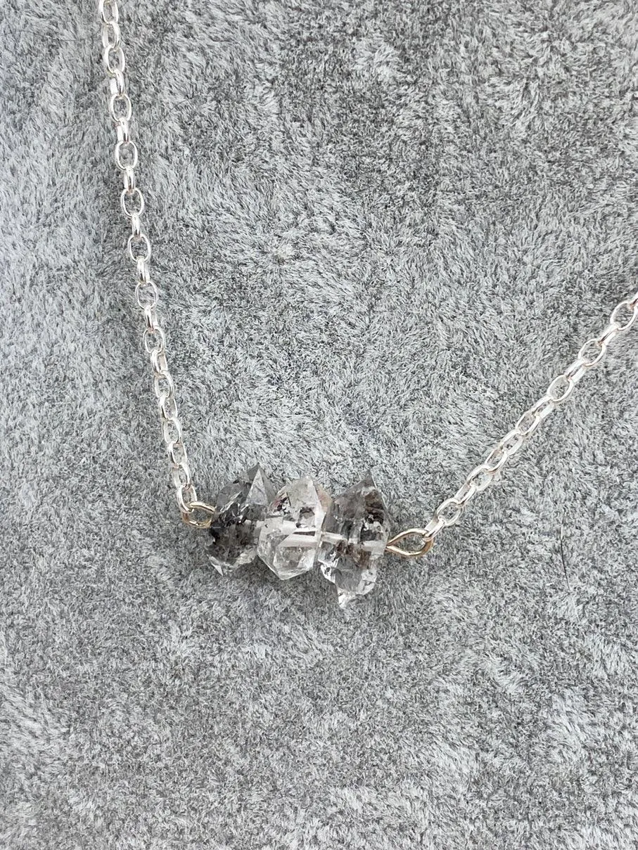 Silver Pakimer or Moonstone Necklace