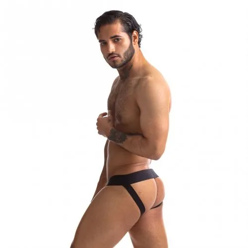 Sport Fucker Jersey Jock - Medium (Black/Black)