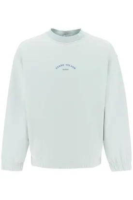 Stone island chalk plated cotton nylon sweatshirt