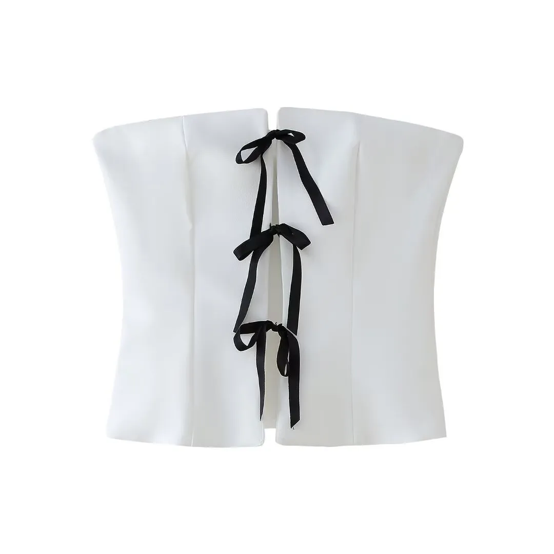 Summer Women Clothing Bow Rope Vest