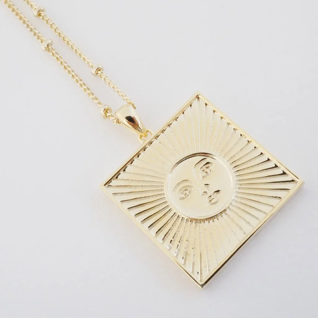 Sun Goddess Plate Necklace