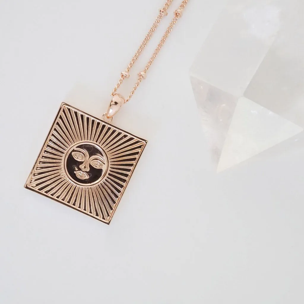 Sun Goddess Plate Necklace