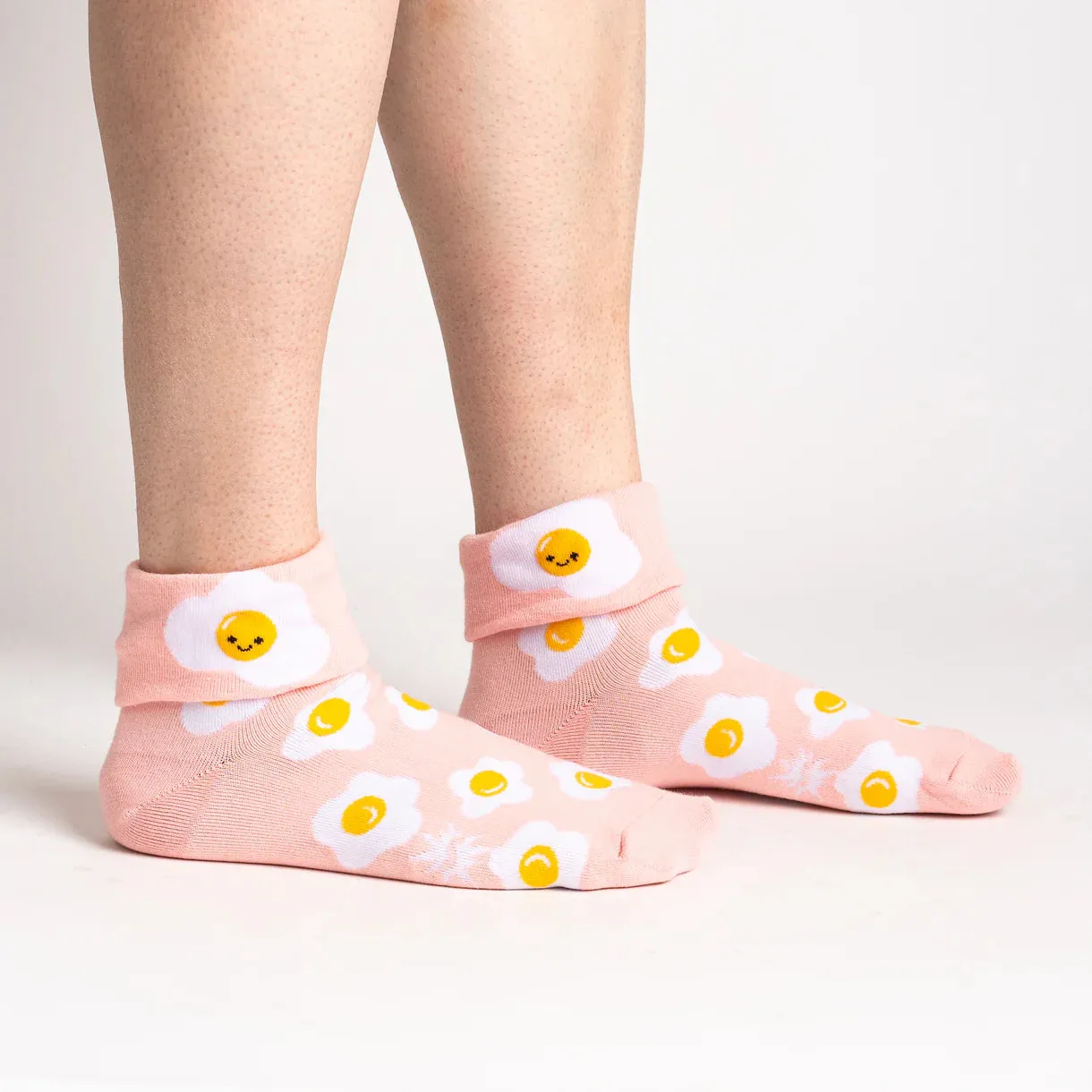 Sunny Side up Women's Crew Turn Cuff Socks