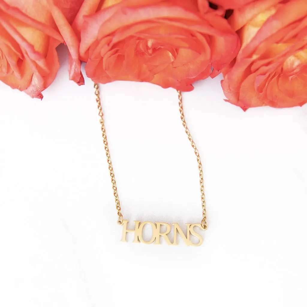 Texas Collegiate Nameplate Necklaces