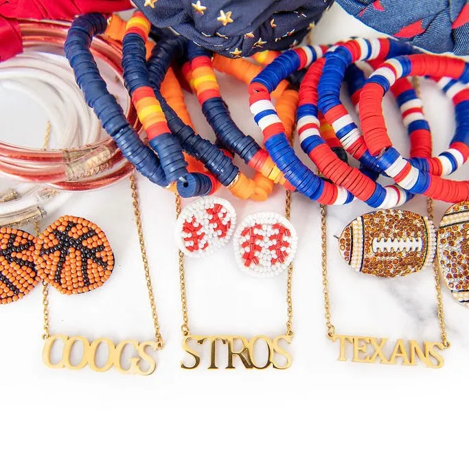 Texas Collegiate Nameplate Necklaces