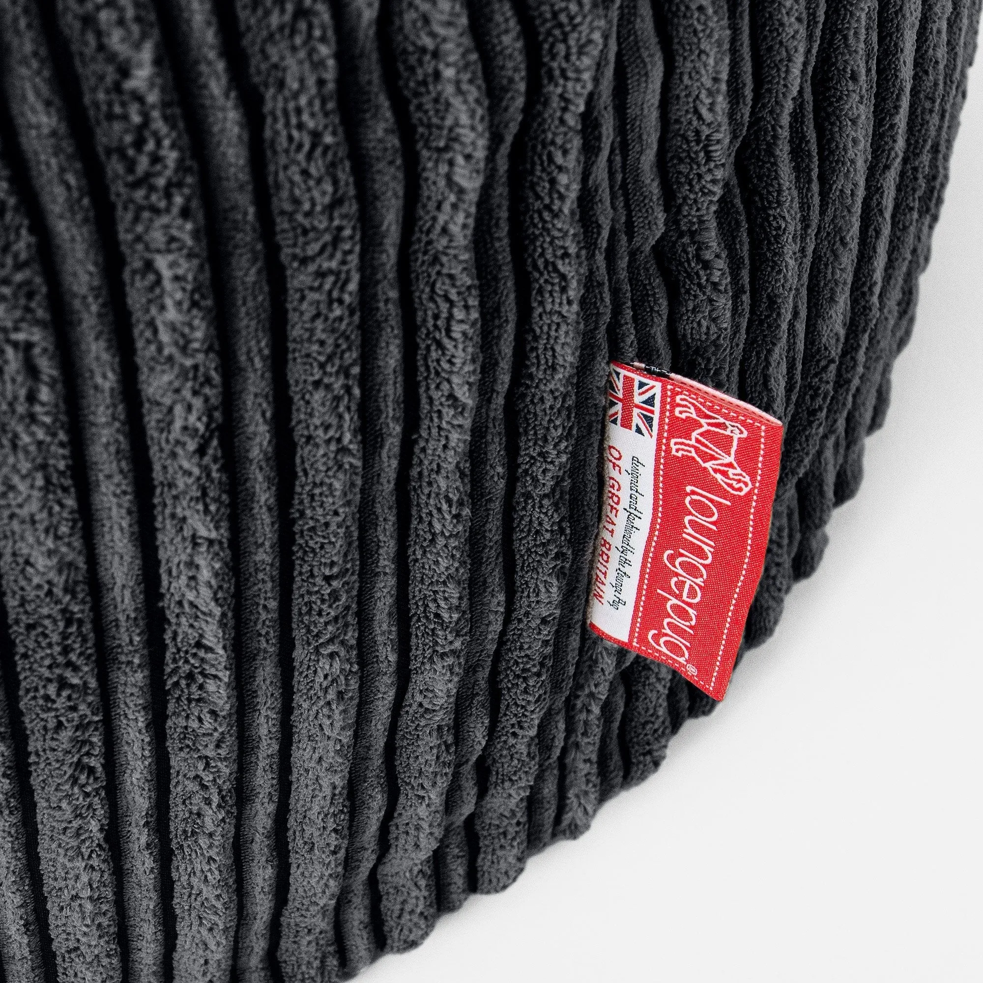 The Bean Bag Bed - Cord Black