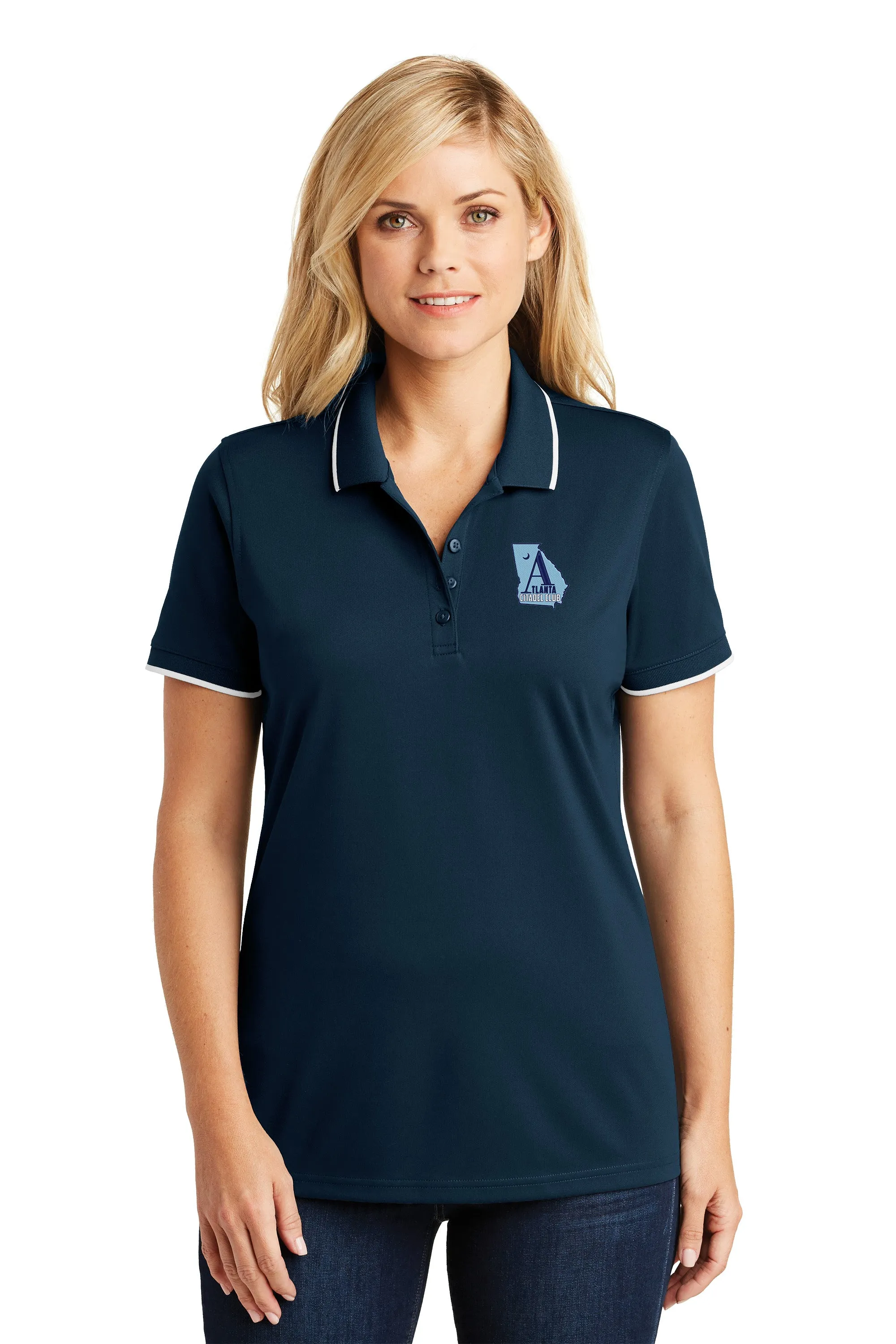 The Citadel, Atlanta Citadel Club, Port Authority® Ladies Dry Zone® UV Micro-Mesh Tipped Polo