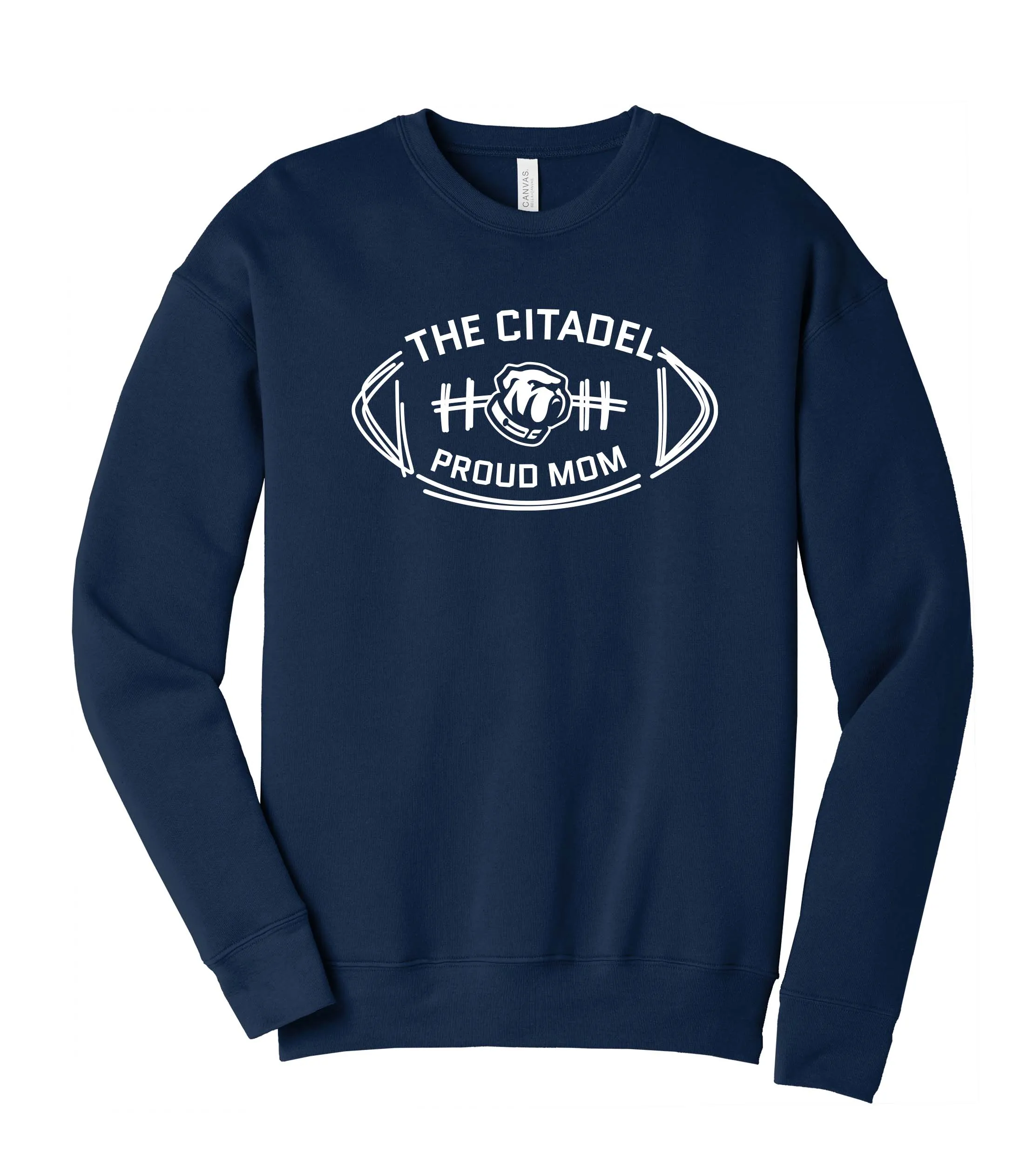 The Citadel Bulldog Proud Mom Unisex Sponge Fleece Drop Shoulder Sweatshirt