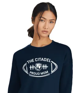 The Citadel Bulldog Proud Mom Unisex Sponge Fleece Drop Shoulder Sweatshirt