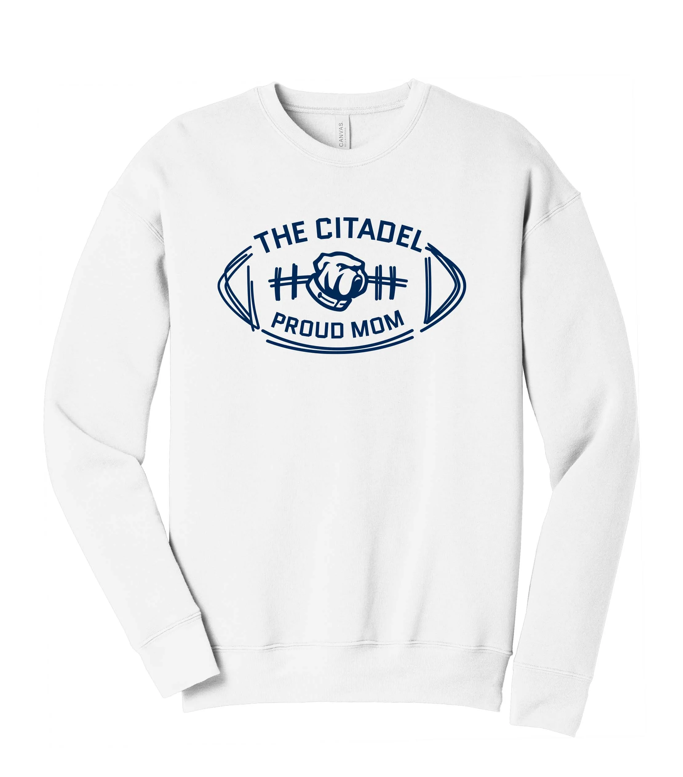 The Citadel Bulldog Proud Mom Unisex Sponge Fleece Drop Shoulder Sweatshirt