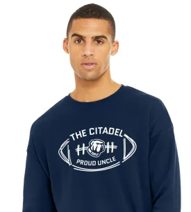 The Citadel Bulldog Proud Uncle Unisex Sponge Fleece Drop Shoulder Sweatshirt