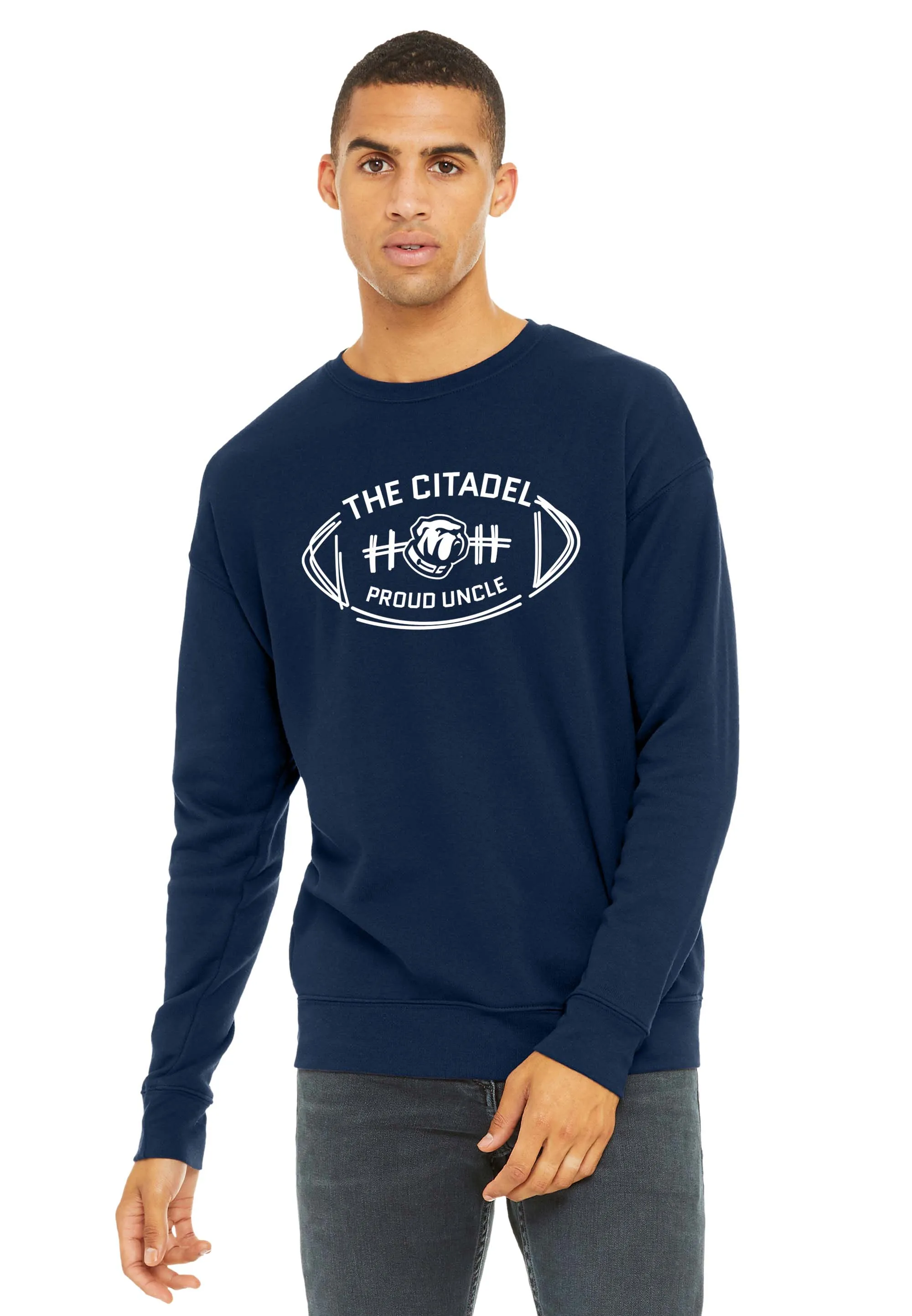 The Citadel Bulldog Proud Uncle Unisex Sponge Fleece Drop Shoulder Sweatshirt