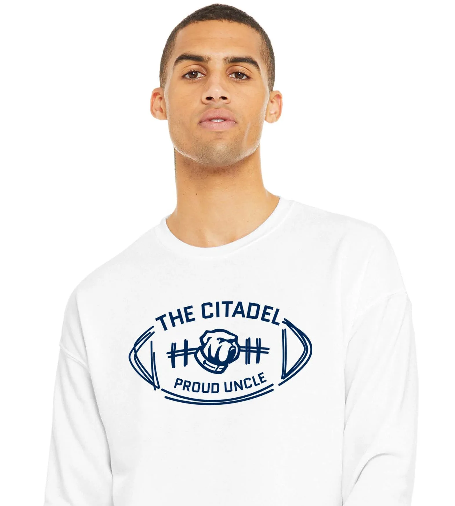 The Citadel Bulldog Proud Uncle Unisex Sponge Fleece Drop Shoulder Sweatshirt