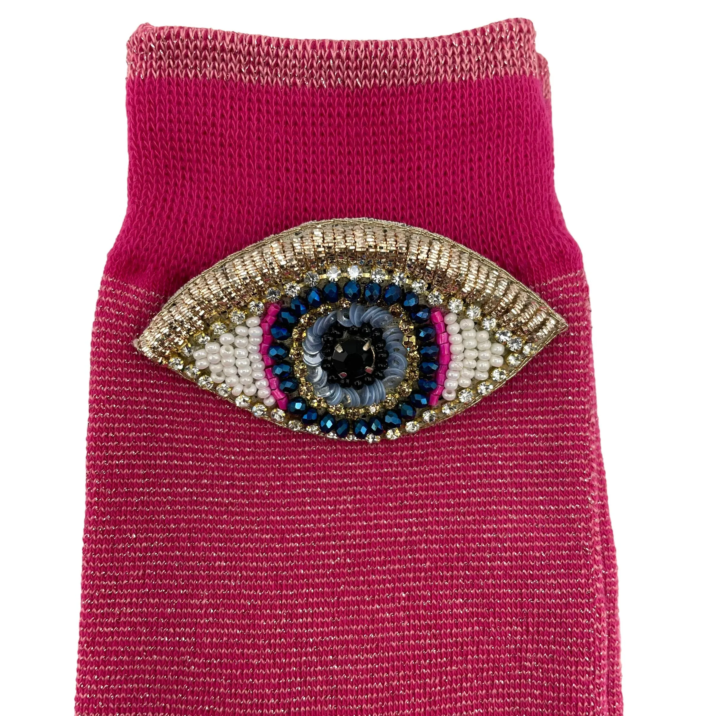 Tokyo Socks with Beaded Eye Pin