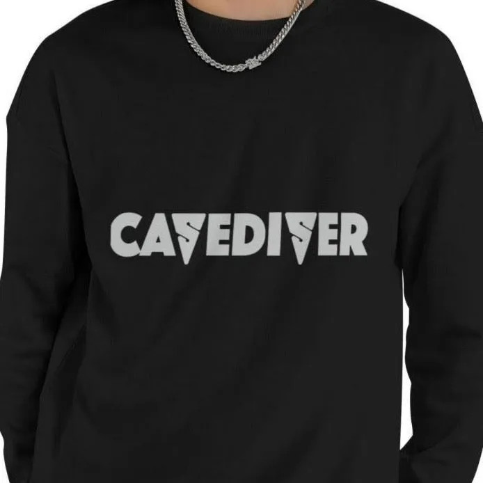 Unisex Pullover Sweatshirt: Cavediver