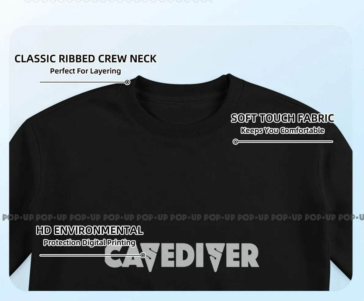 Unisex Pullover Sweatshirt: Cavediver