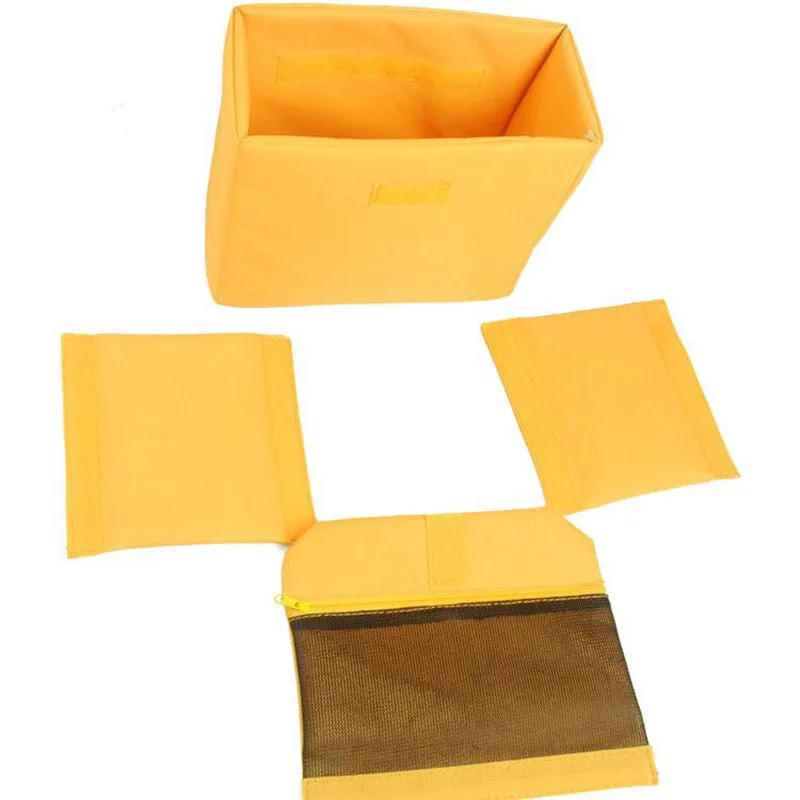 Yellow DSLR Camera Bag Insert One Body Two Lens B36