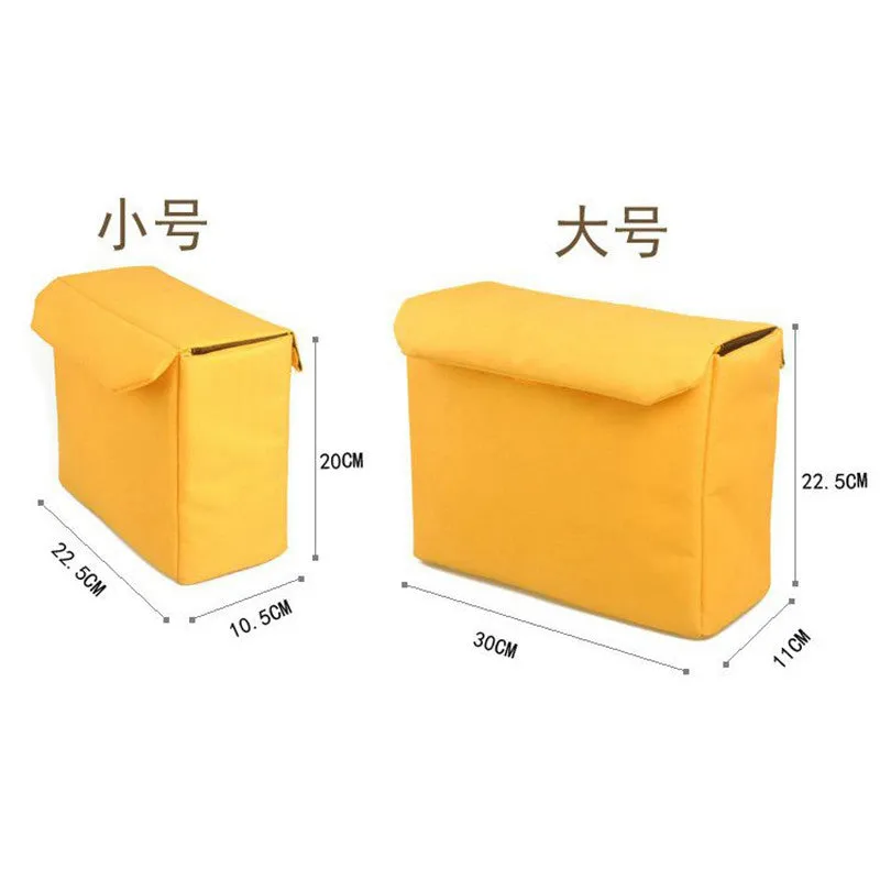 Yellow DSLR Camera Bag Insert One Body Two Lens B36